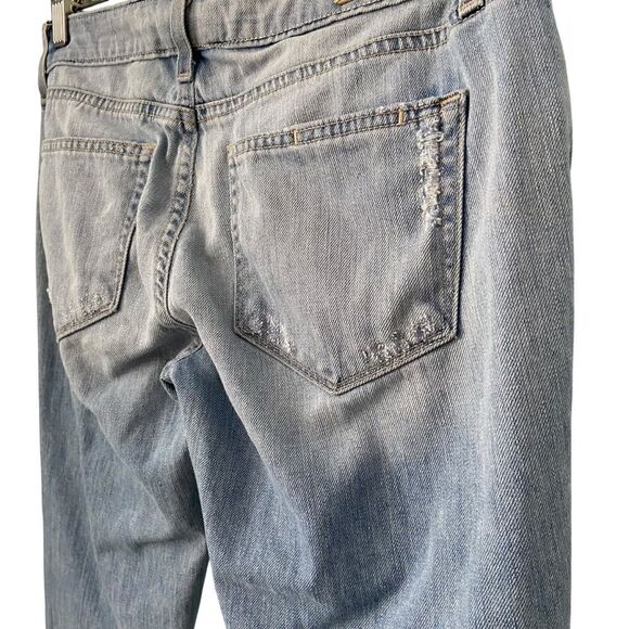 Paige Jimmy Jimmy Crop Jeans in Distressed Light Denim Low Rise in Size 27 - Picture 8 of 10